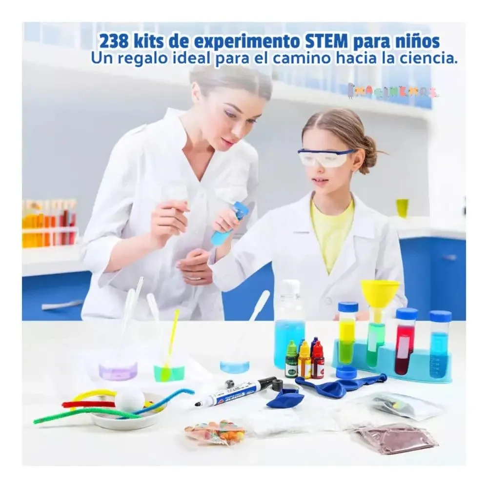 KIT DE 238 EXPERIMENTOS CIENTIFICOS PARA NIÑOS