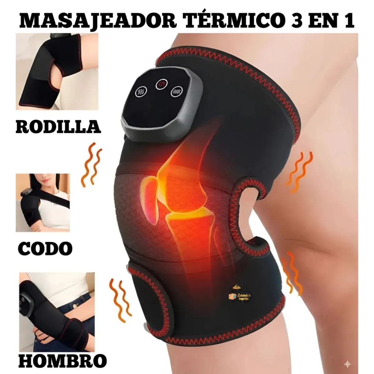 Masajeador De Rodilla Codo Y Hombro Vibración Calefacción
