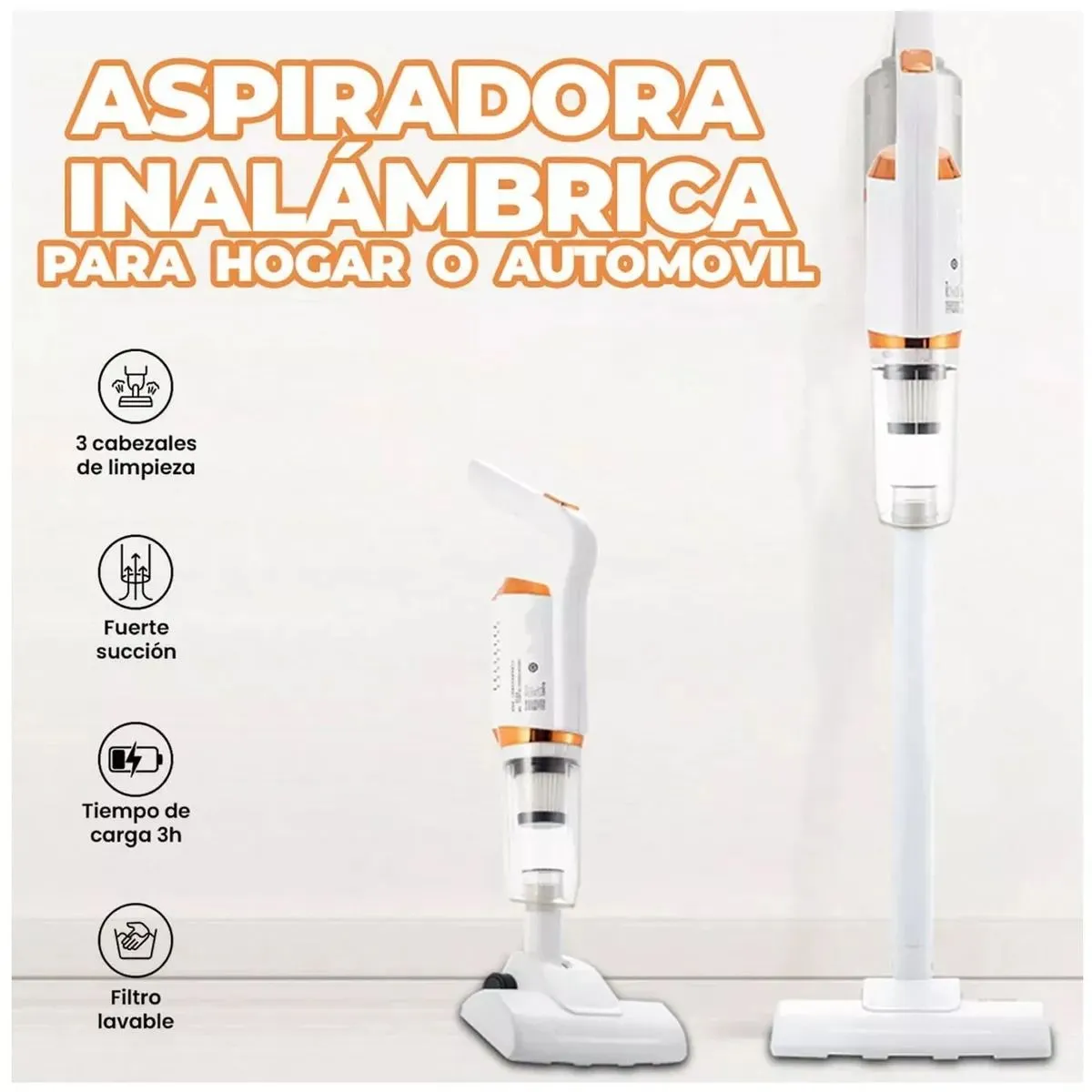 Aspiradora Inalambrica 2 En 1 Para El Hogar One Pixel