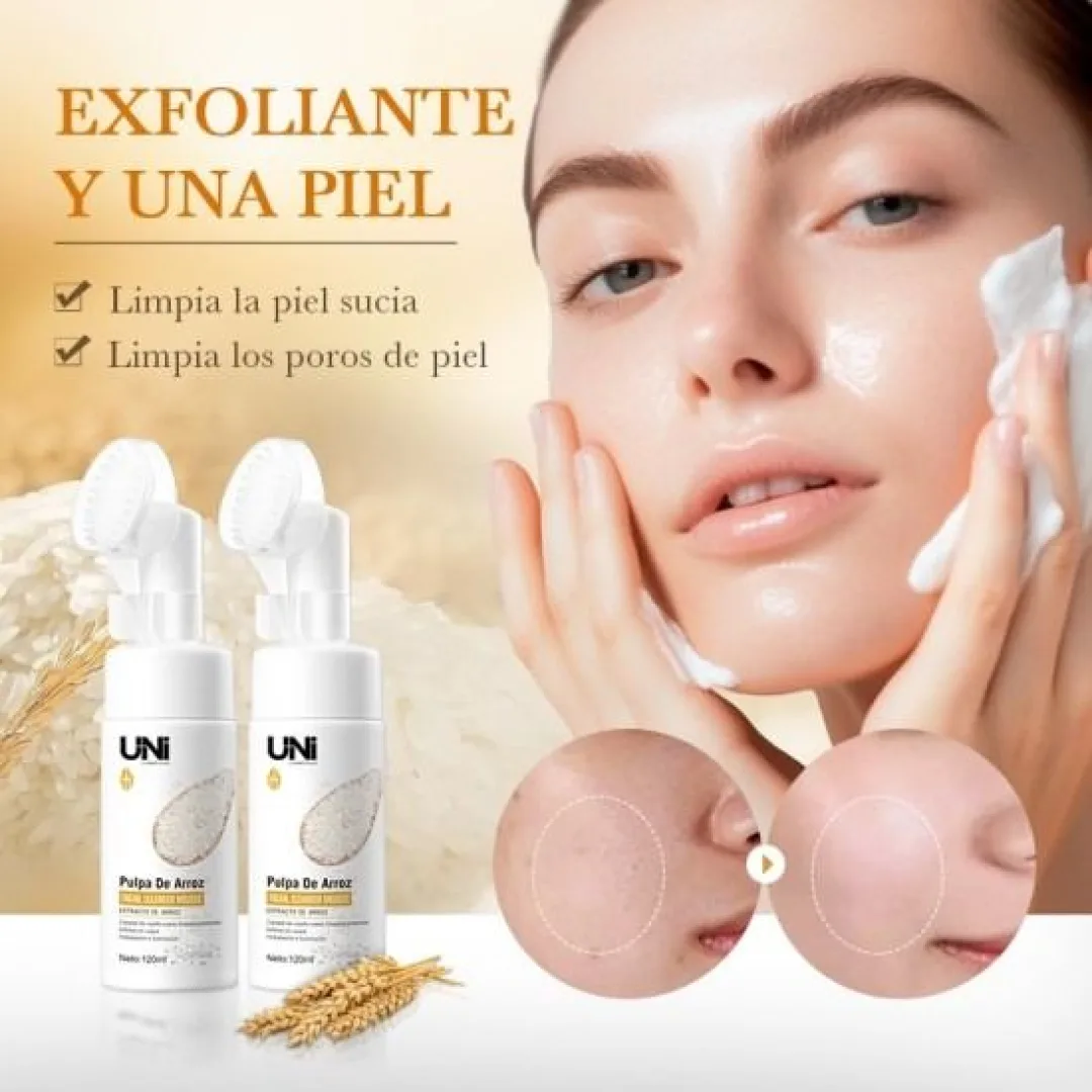 Espuma Limpiadora Facial Pulpa De Arroz 120ml CCepillo
