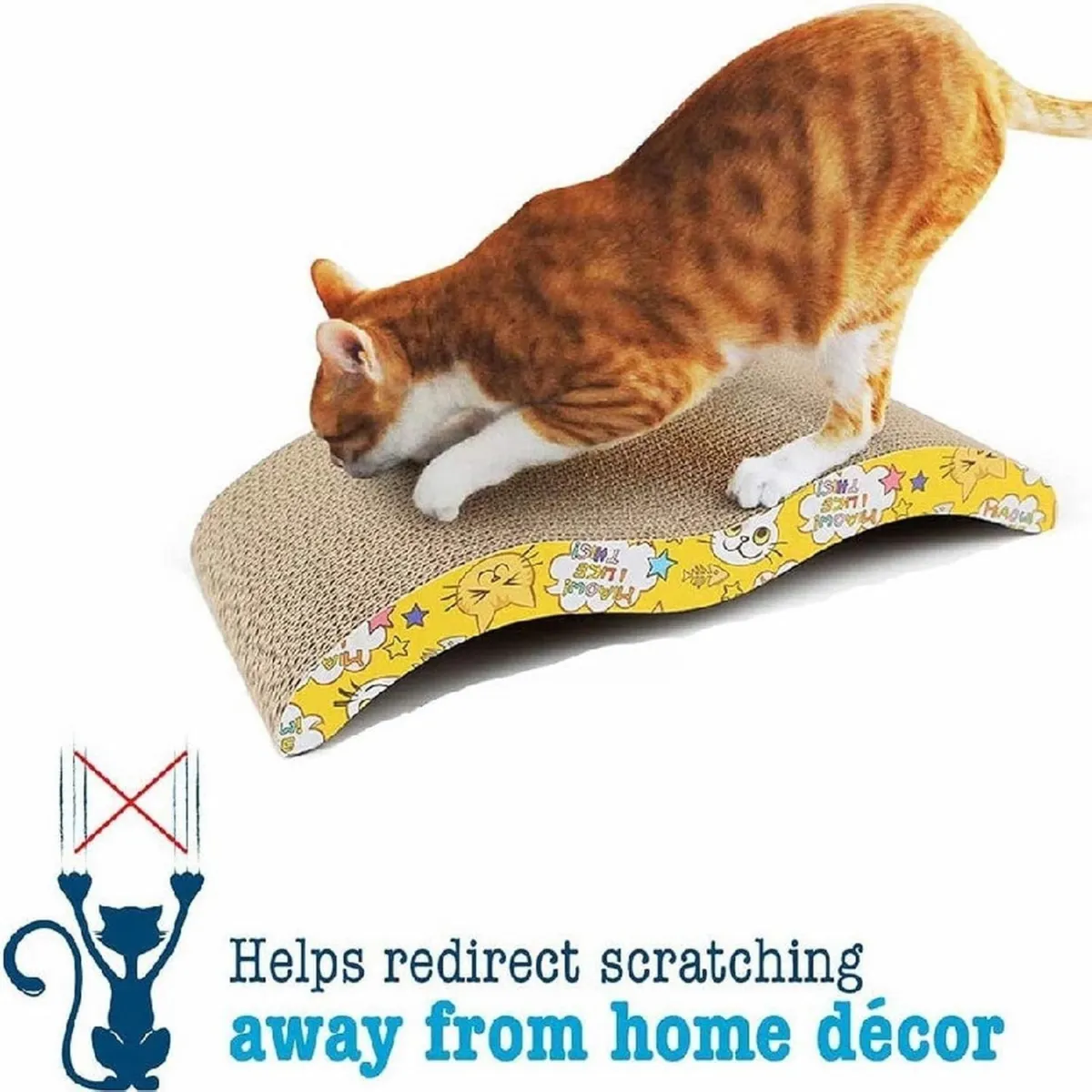 Rascadores para gatos forma corrugada de cartón pack de o2uni