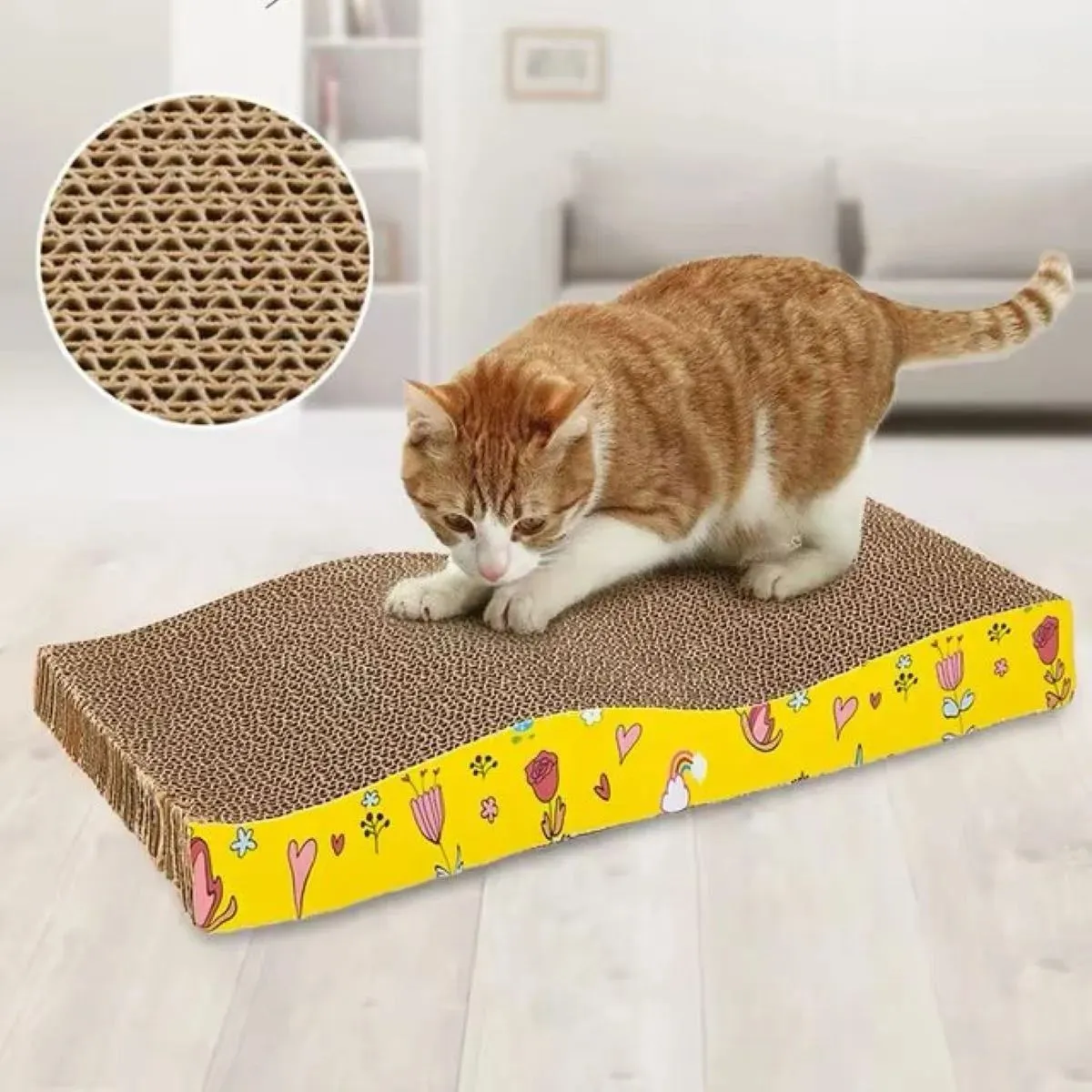 Rascadores para gatos forma corrugada de cartón pack de o5uni