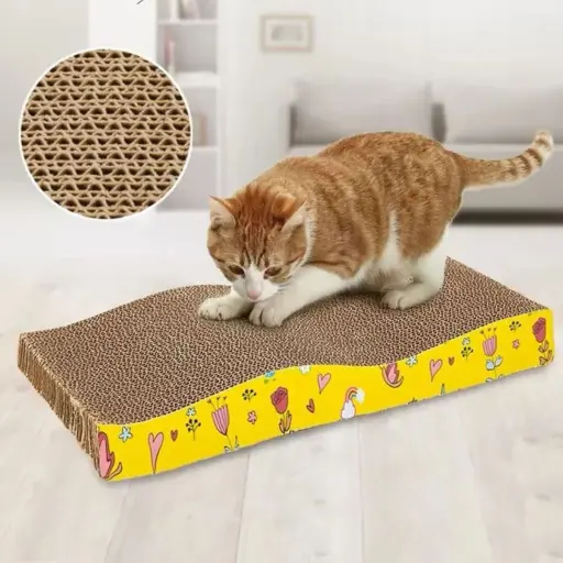 Rascadores para gatos forma corrugada de cartón pack de o5uni