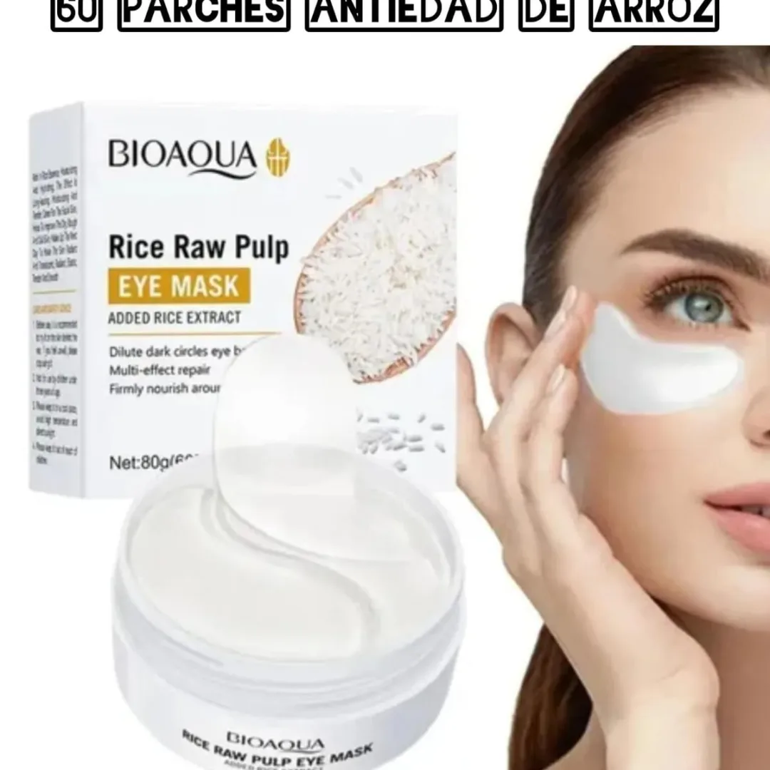 Parches de Arroz Antiedad - Anti Ojeras - Aplicación Díanoche Todo Tipo De Piel