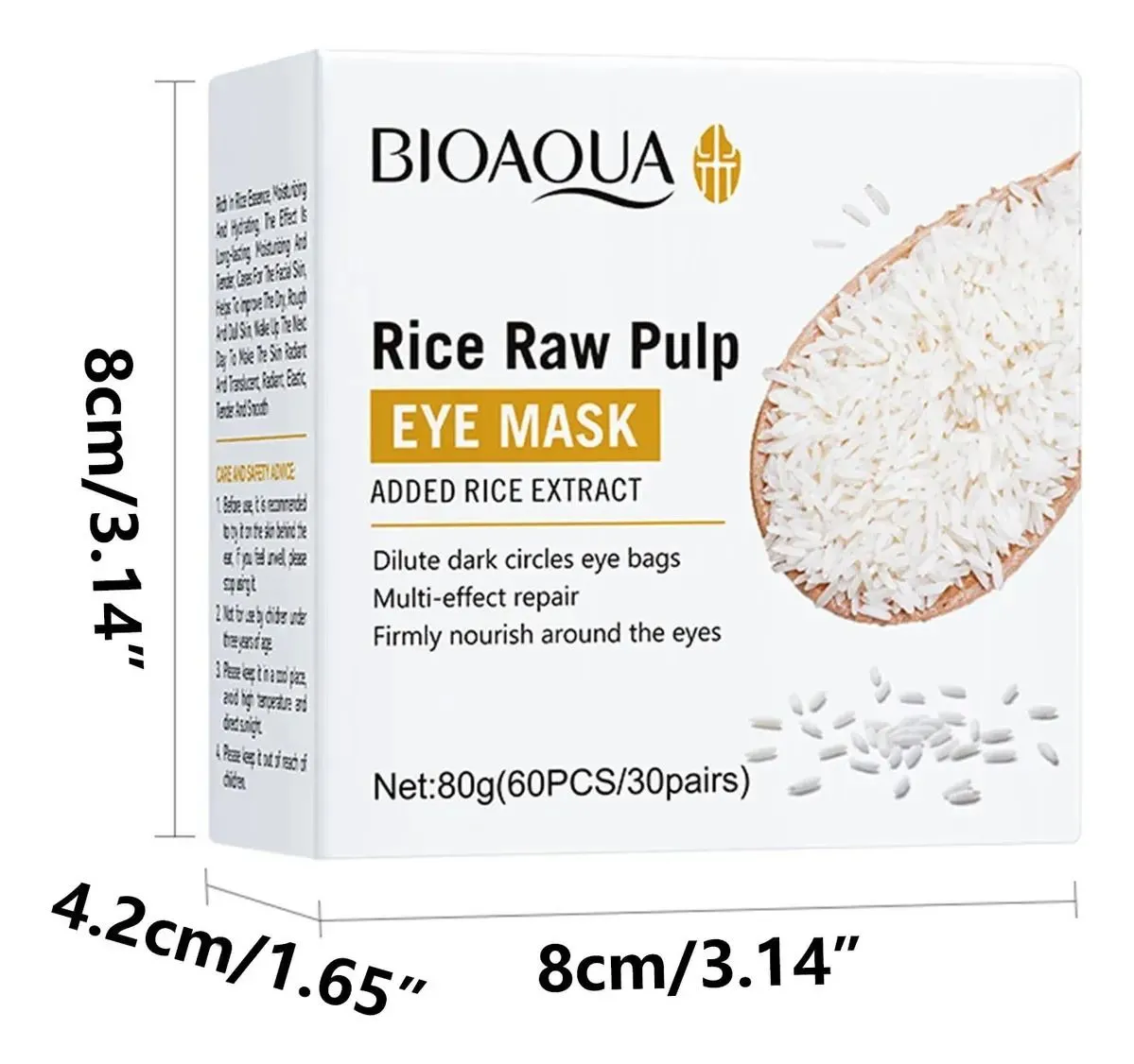 Parches de Arroz Antiedad - Anti Ojeras - Aplicación Díanoche Todo Tipo De Piel