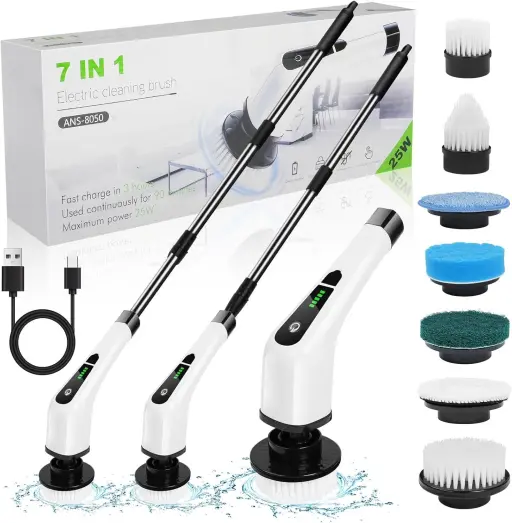 CEPILLO DISPENSADOR ELECTRICO DE LIMPIEZA 7 EN 1