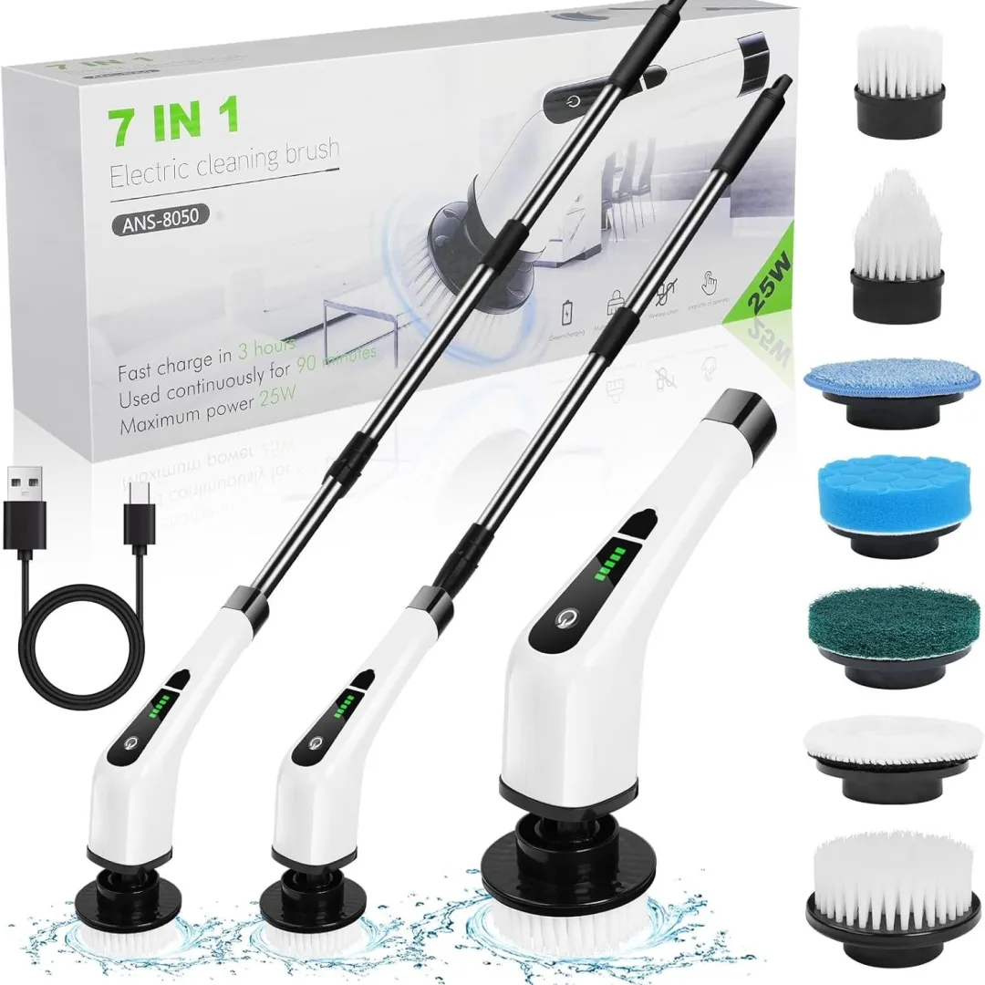 CEPILLO DISPENSADOR ELECTRICO DE LIMPIEZA 7 EN 1