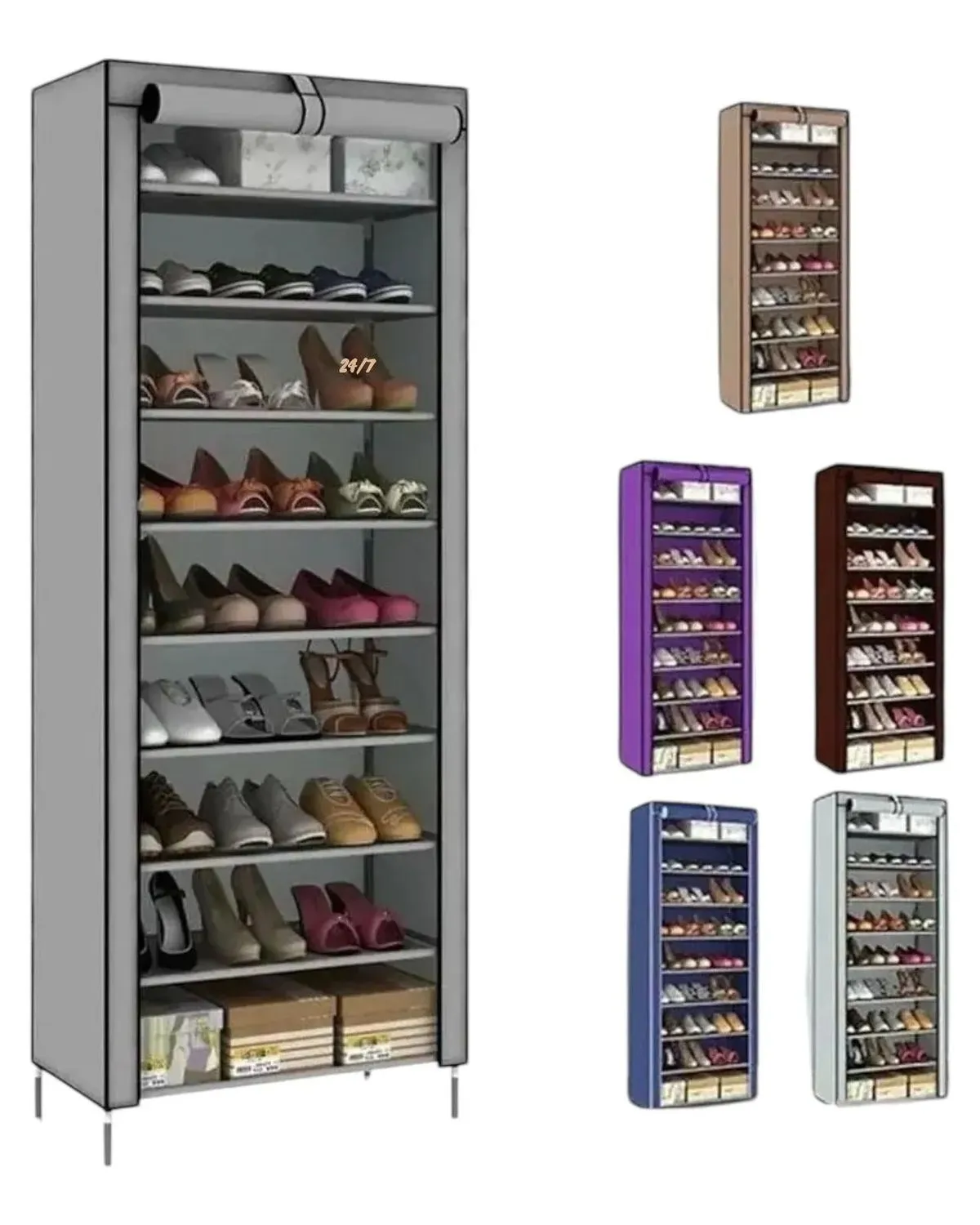 Zapatera Organizador de Ropa 9 Niveles para 27 Pares de Zapatos Color Aleatorio