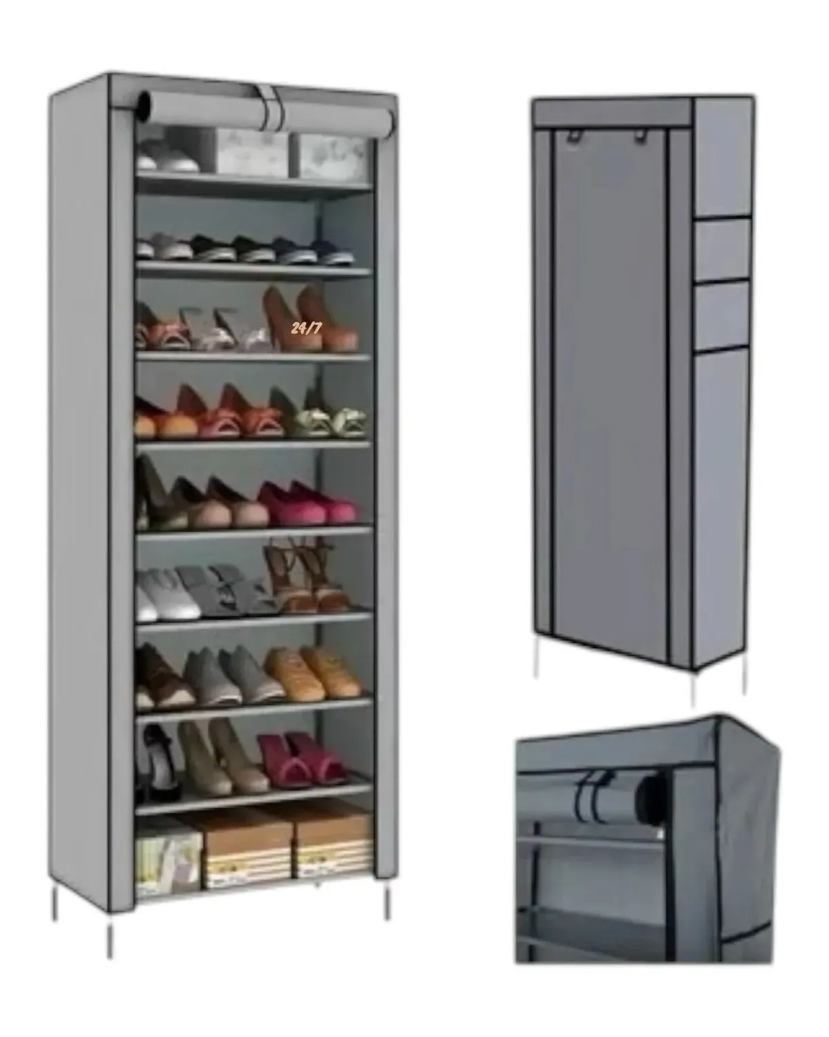 Zapatera Organizador de Ropa 9 Niveles para 27 Pares de Zapatos Color Aleatorio