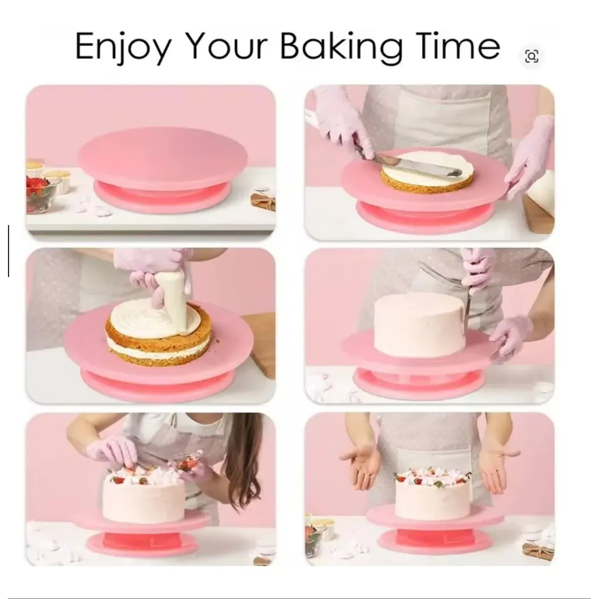 PORTA TORTA TURNTABLE REPOSTERO GIRATORIO BASE PARA TORTAS Y CUPCAKES