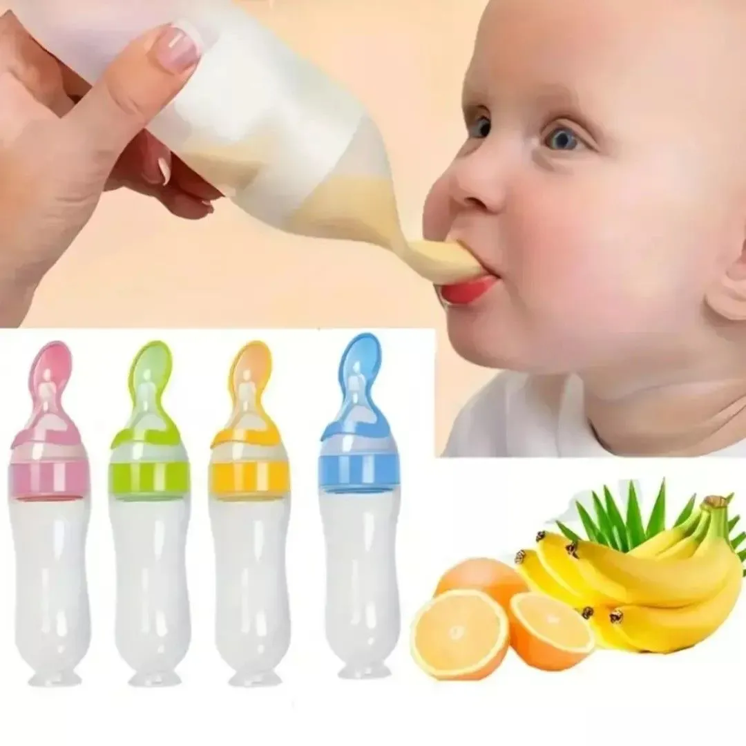 Cuchara De Silicona Para Alimentación De Bebés Papillas Licuados 90 Ml