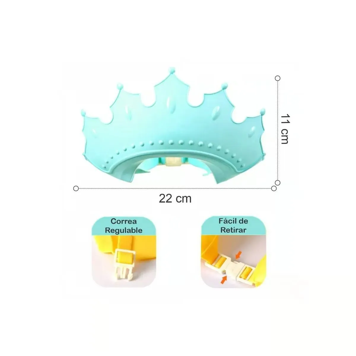GORRO BAÑO DUCHA BEBE- NIÑOS PROTECCIÓN DE OJOS UNISEX