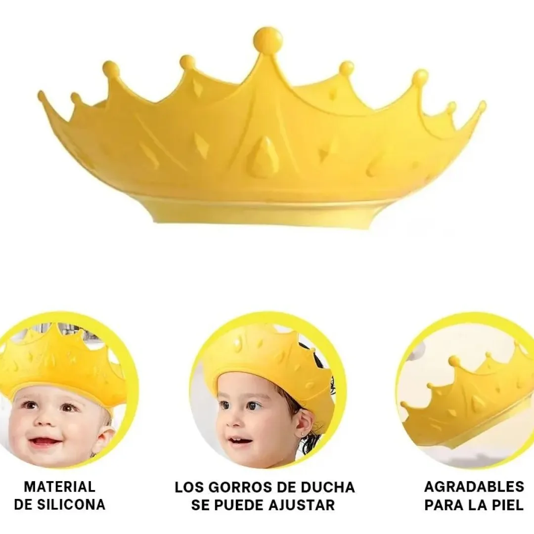 GORRO BAÑO DUCHA BEBE- NIÑOS PROTECCIÓN DE OJOS UNISEX
