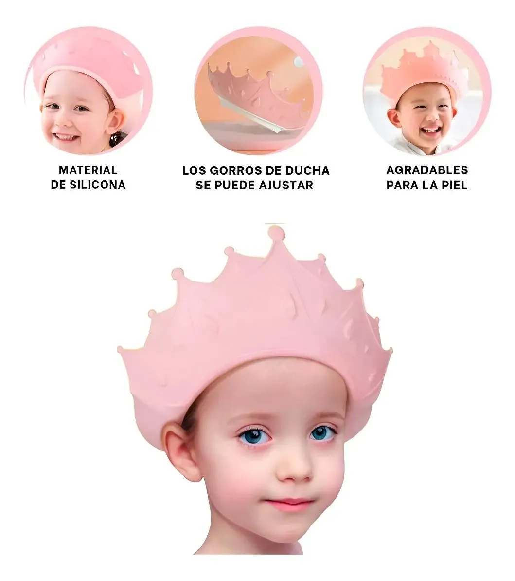 GORRO BAÑO DUCHA PARA BEBES AJUSTABLE