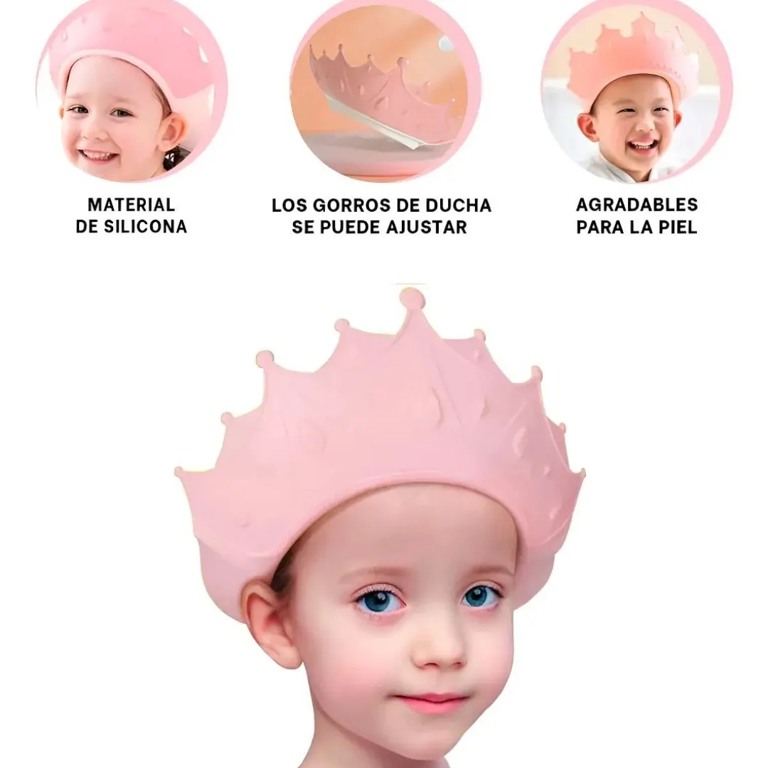 GORRO BAÑO DUCHA PARA BEBES AJUSTABLE
