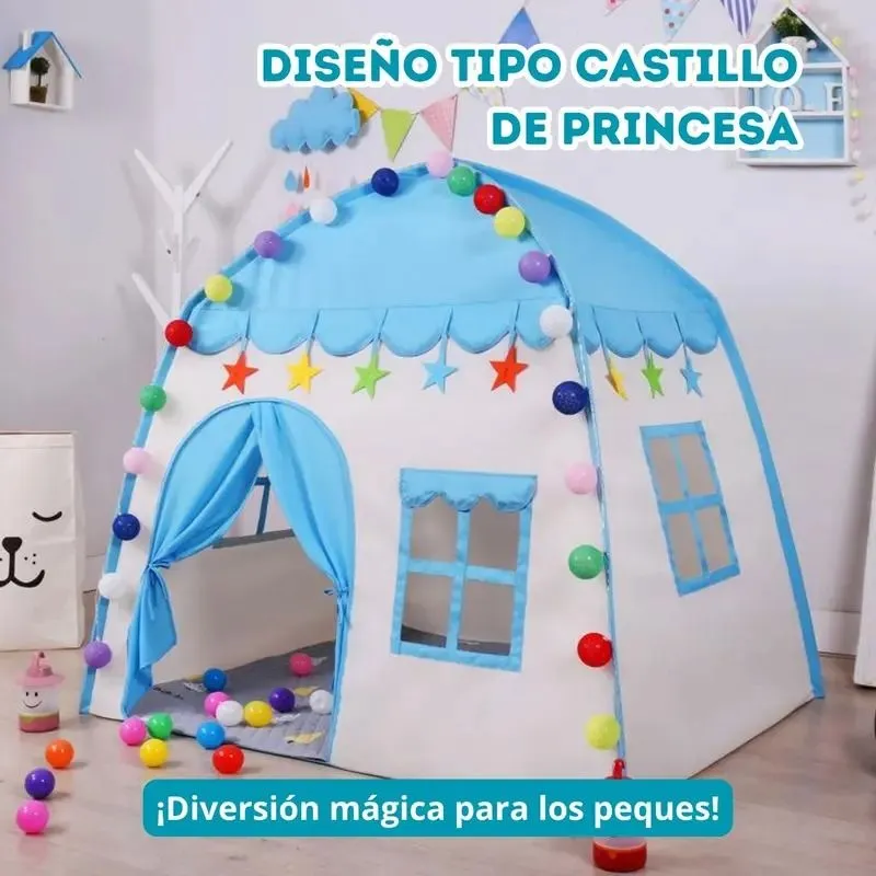 Carpa Castillo Princesa Portatil para Niñas Niños 130cm