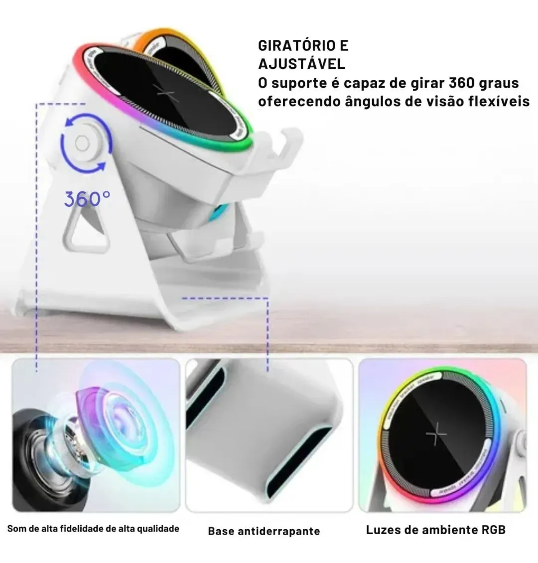 Parlante Inalámbrico Por Inducción Zj-08 Bluetooth
