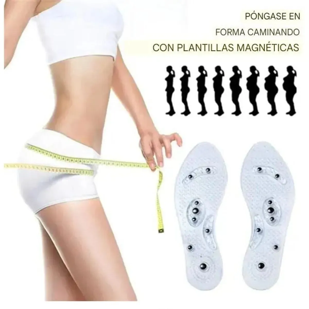 PLANTILLAS MAGNETICAS DE ADELGAZAMIENTO TALLA AJUSTABLE UNISEX