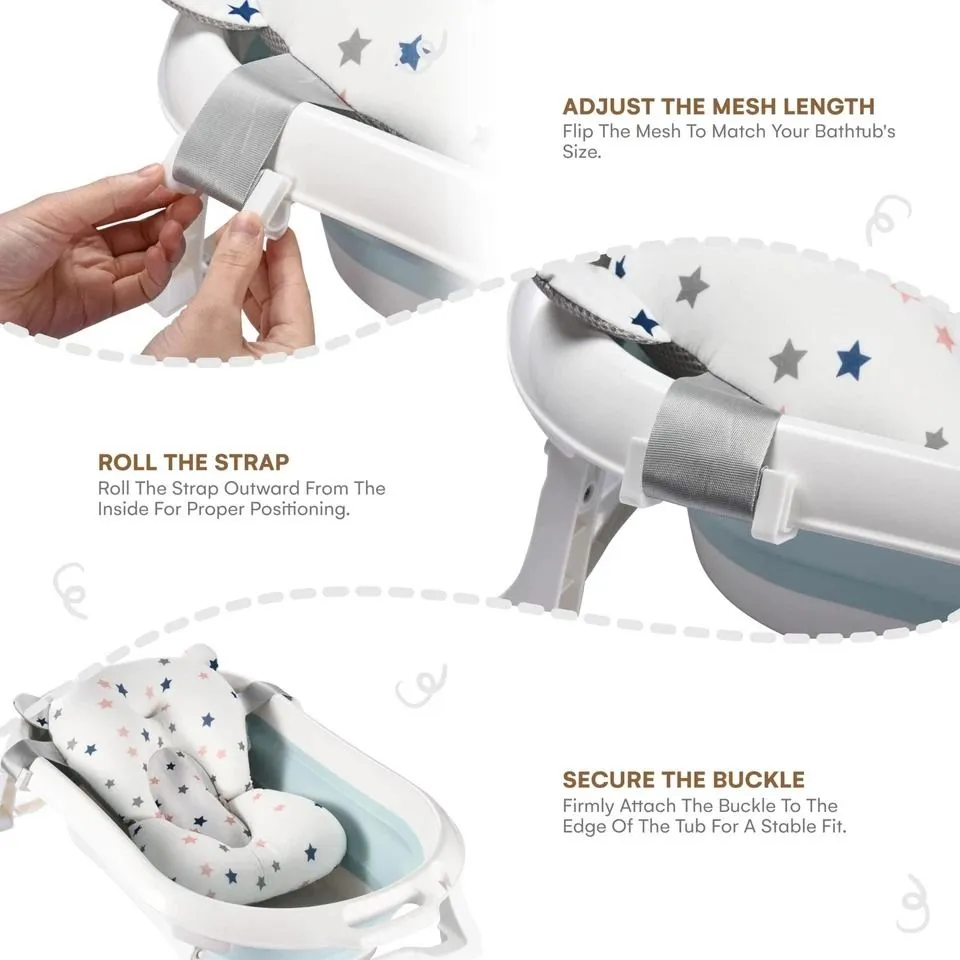 Cojín asiento de bañera para bebé - Fregadero para baño