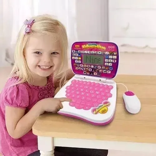 Mini Laptop Inteligente De Aprendizaje Para Niñas Portátil Rosado