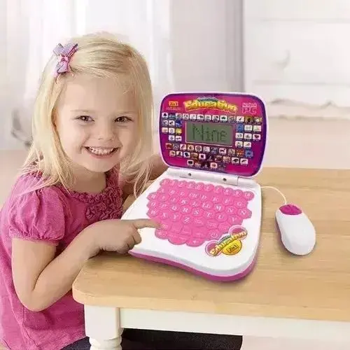 Mini Laptop Inteligente De Aprendizaje Para Niñas Portátil Rosado