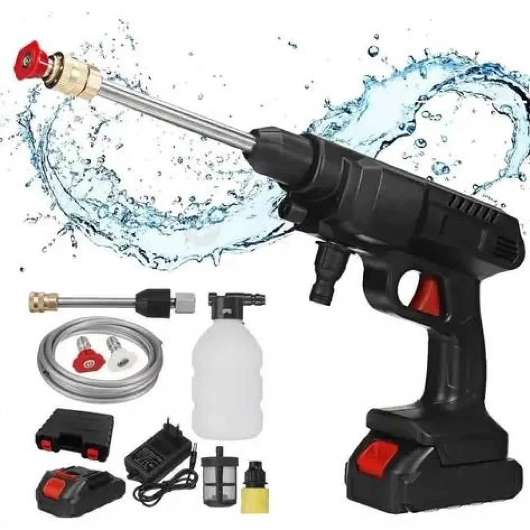 Hidrolavadora Inalámbrica Portátil 48V - Batería Recargable con Maletín y Accesorios de Limpieza