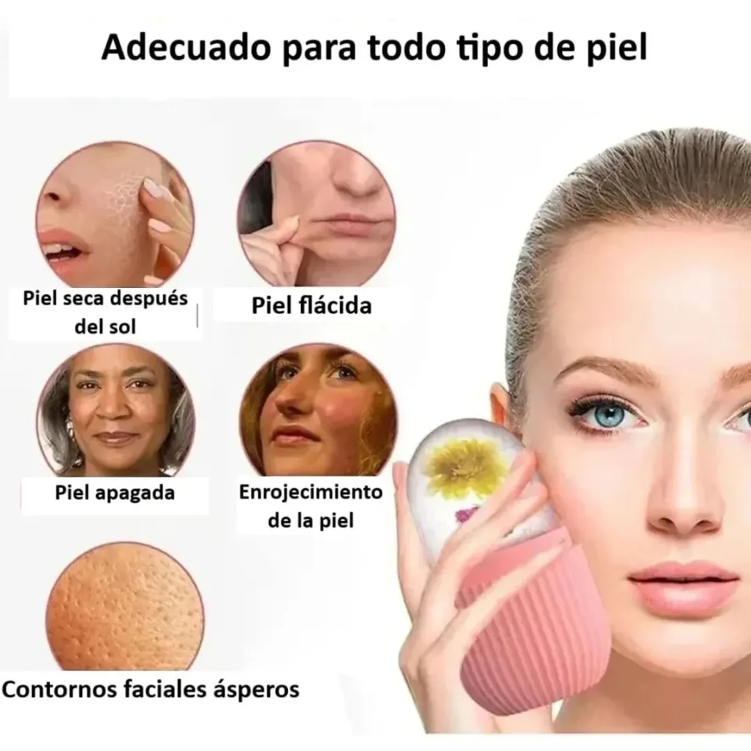 Masajeador Roller Face Hielo Mujer Facial Cuello Hidratante