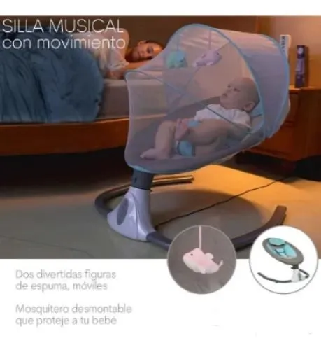 MECEDORA ELECTRICA PARA BEBES A CONTROL REMOTO-BLUETOOH