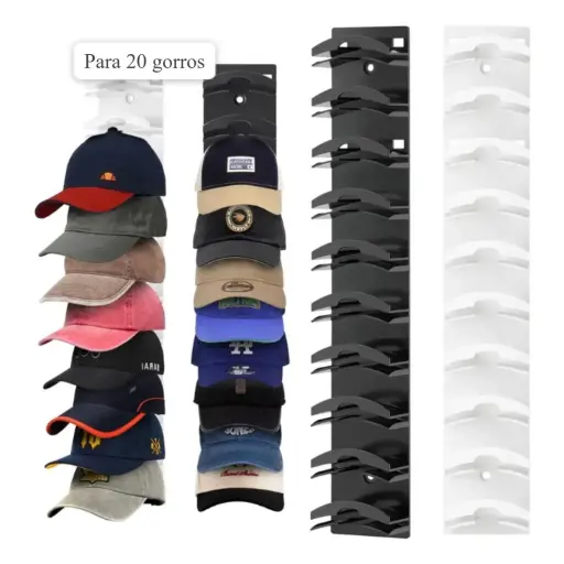 Colgador Gorras Gancho Adhesivos Organizador Para 20 Jockey