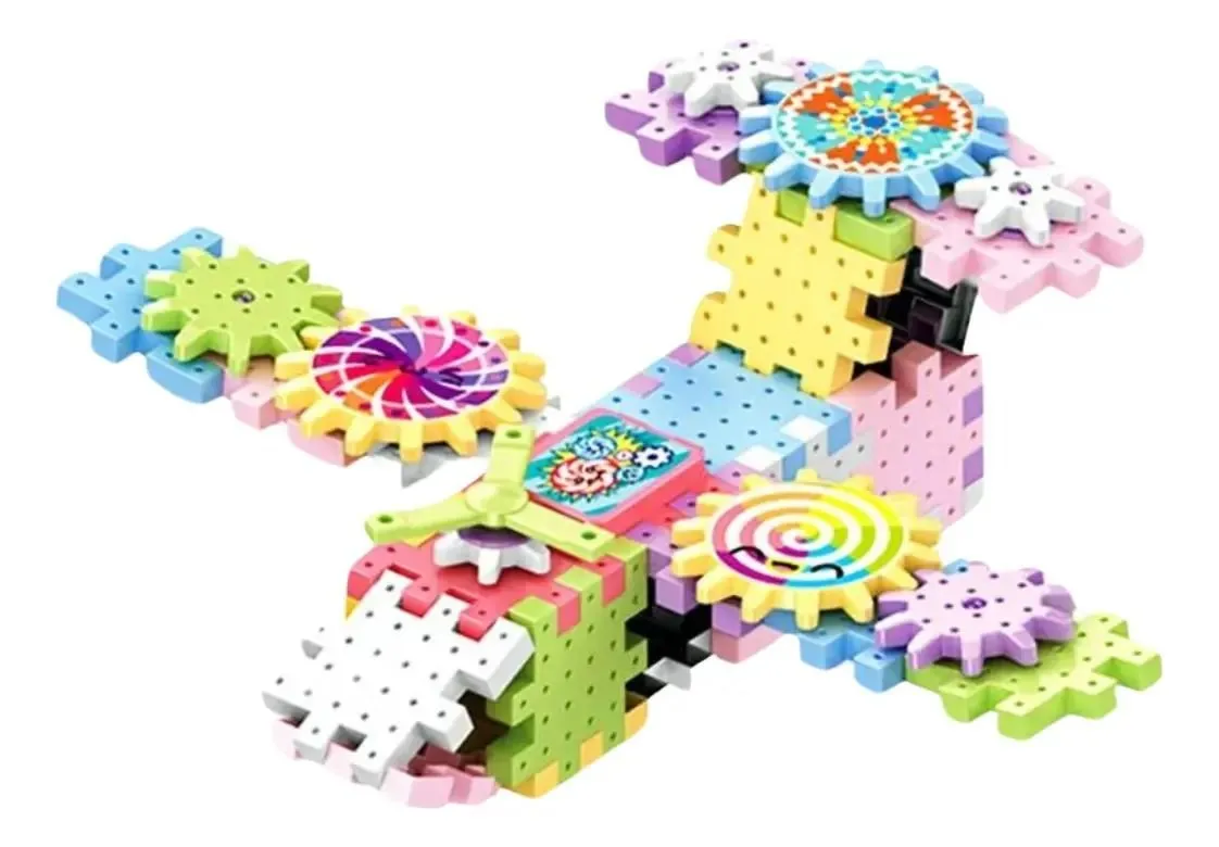Juego de Construcción de Engranajes Eléctricos Montessori para Niños x 83 pcs