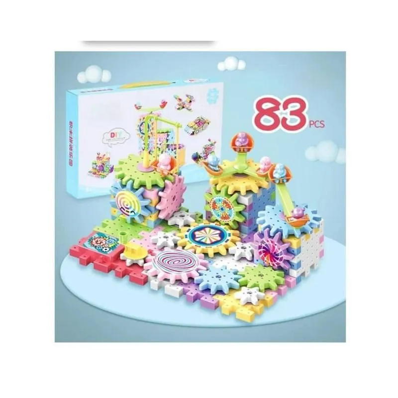 Juego de Construcción de Engranajes Eléctricos Montessori para Niños x 83 pcs