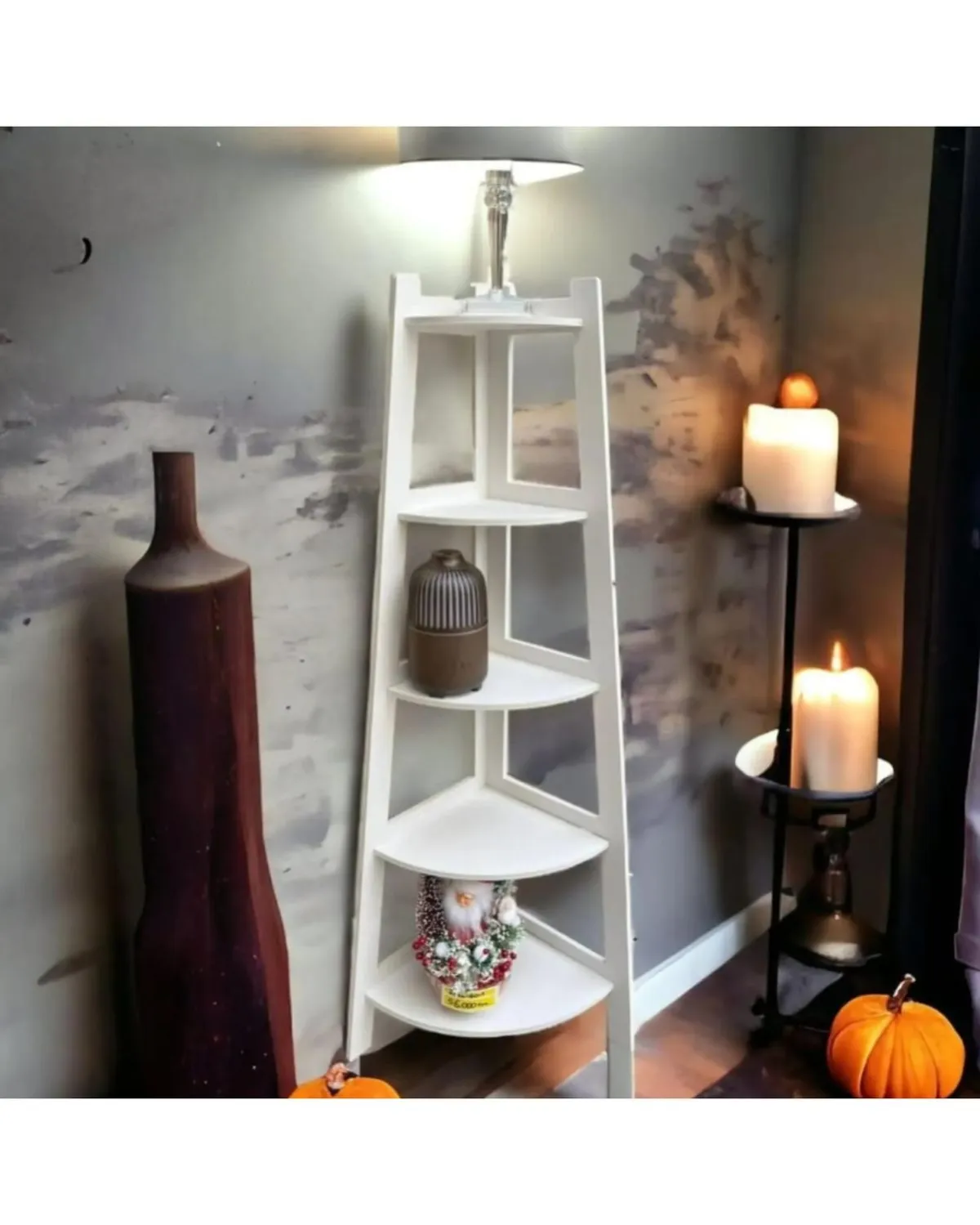 Organizador Esquinero Estante Librero 5 Niveles Blanco — Organizadores dormitorio / Living