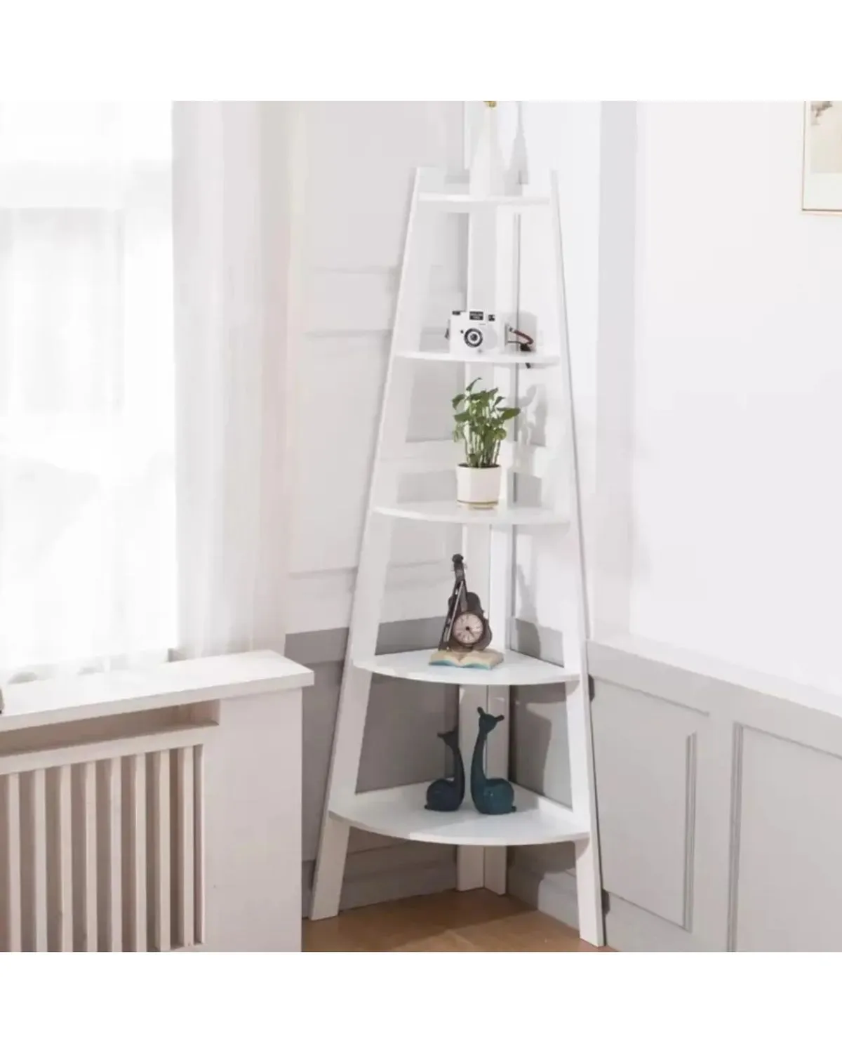Organizador Esquinero Estante Librero 5 Niveles Blanco