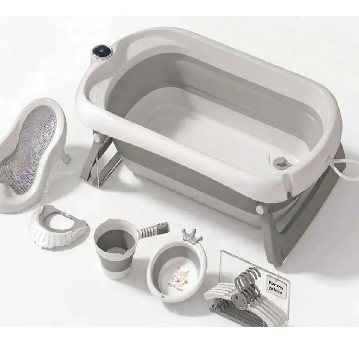 Set De Bañera Plegable 6 En 1 Con Accesorios Ergonómicos