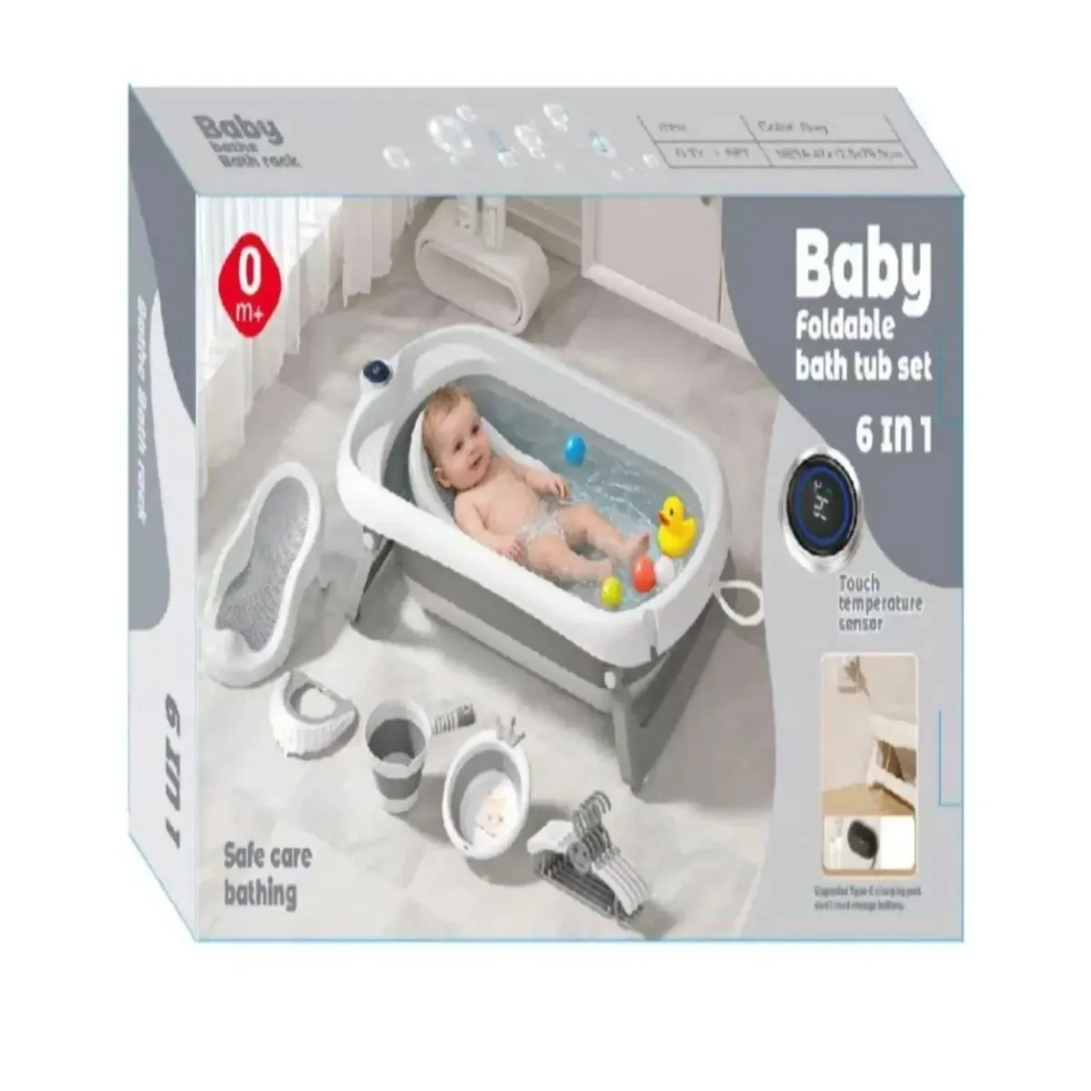 Set De Bañera Plegable 6 En 1 Con Accesorios Ergonómicos