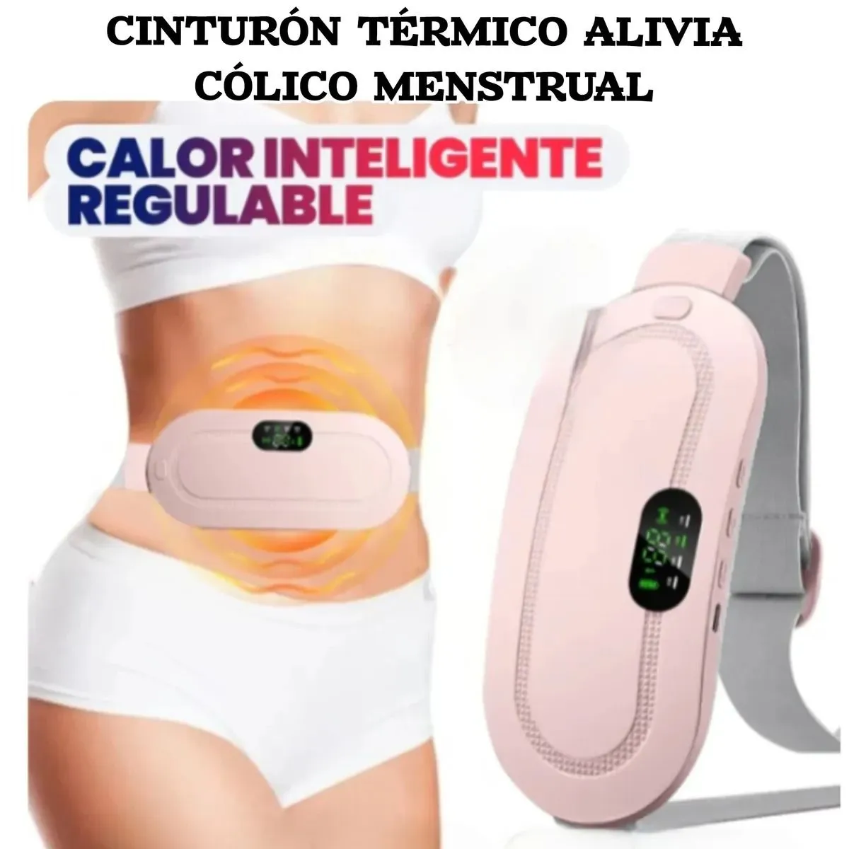 Cinturón Almohadilla De Calor Alivia Cólicos Menstruales — Productos para masajes / calentamiento personal eléctricos