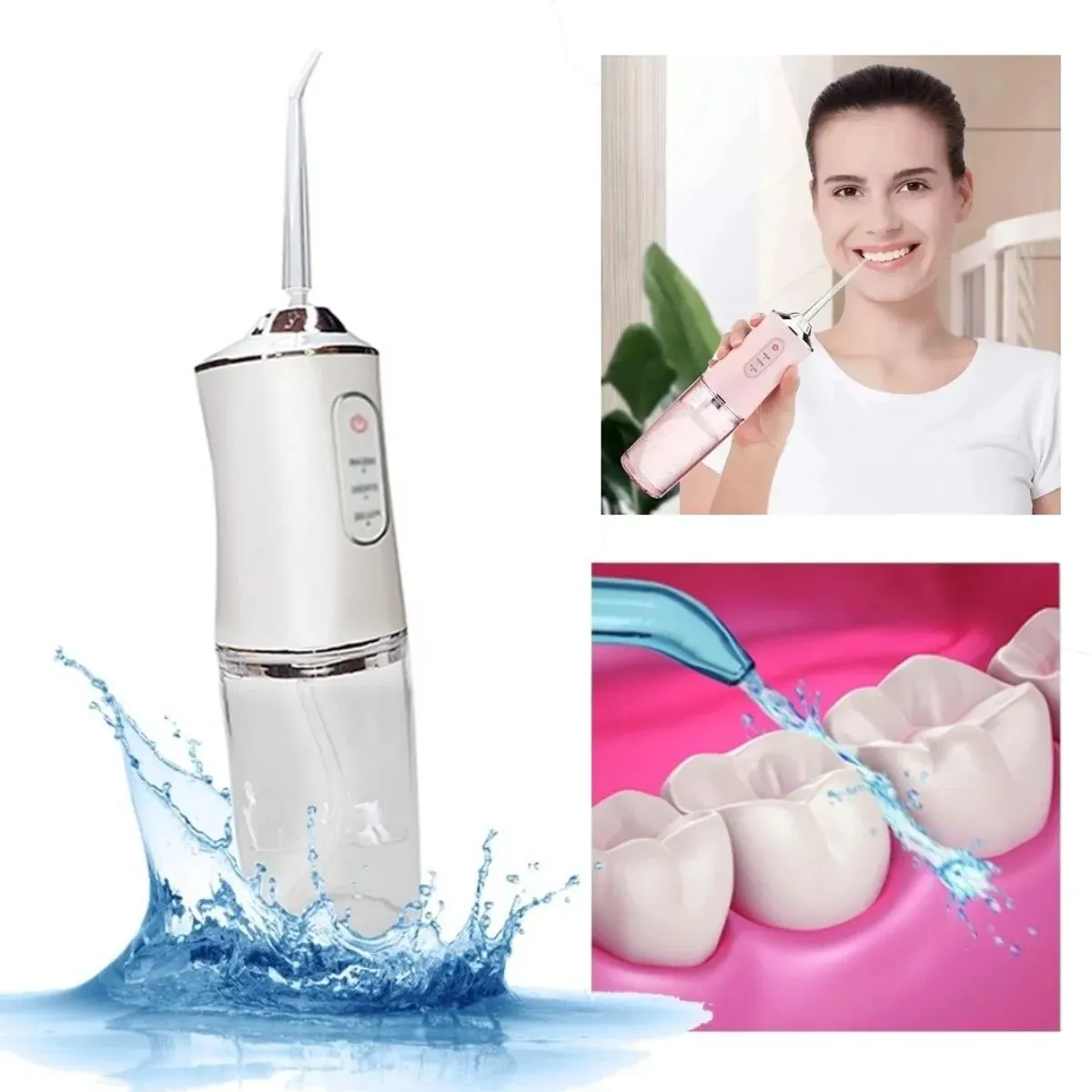 Irrigador Bucal Inalambrico Electrico Limpieza de Dientes Recargable — Artículos para el cuidado bucal eléctricos