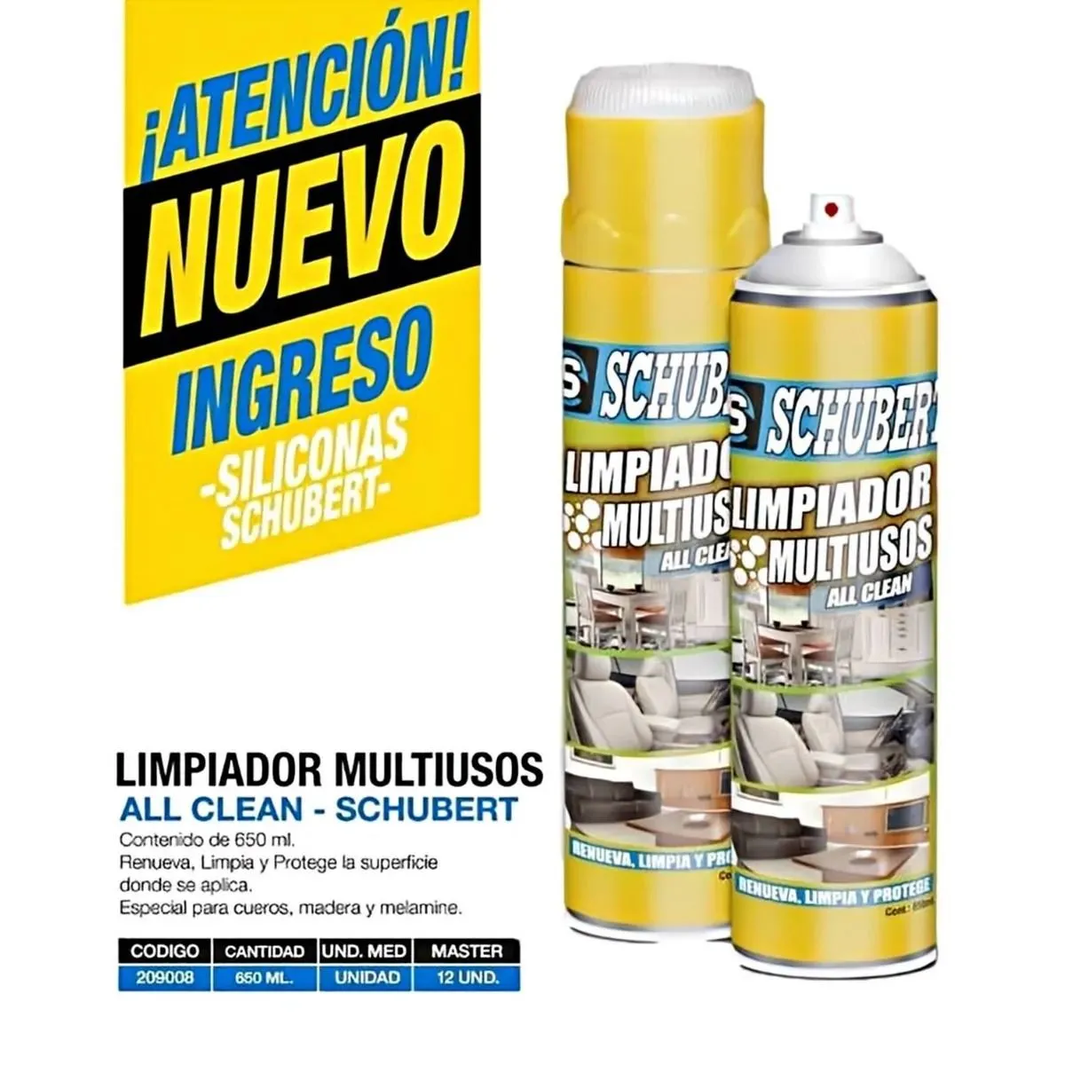 Espuma Limpiadora Multiusos Schubert ORIGINAL - 650 ml — Otros limpiadores