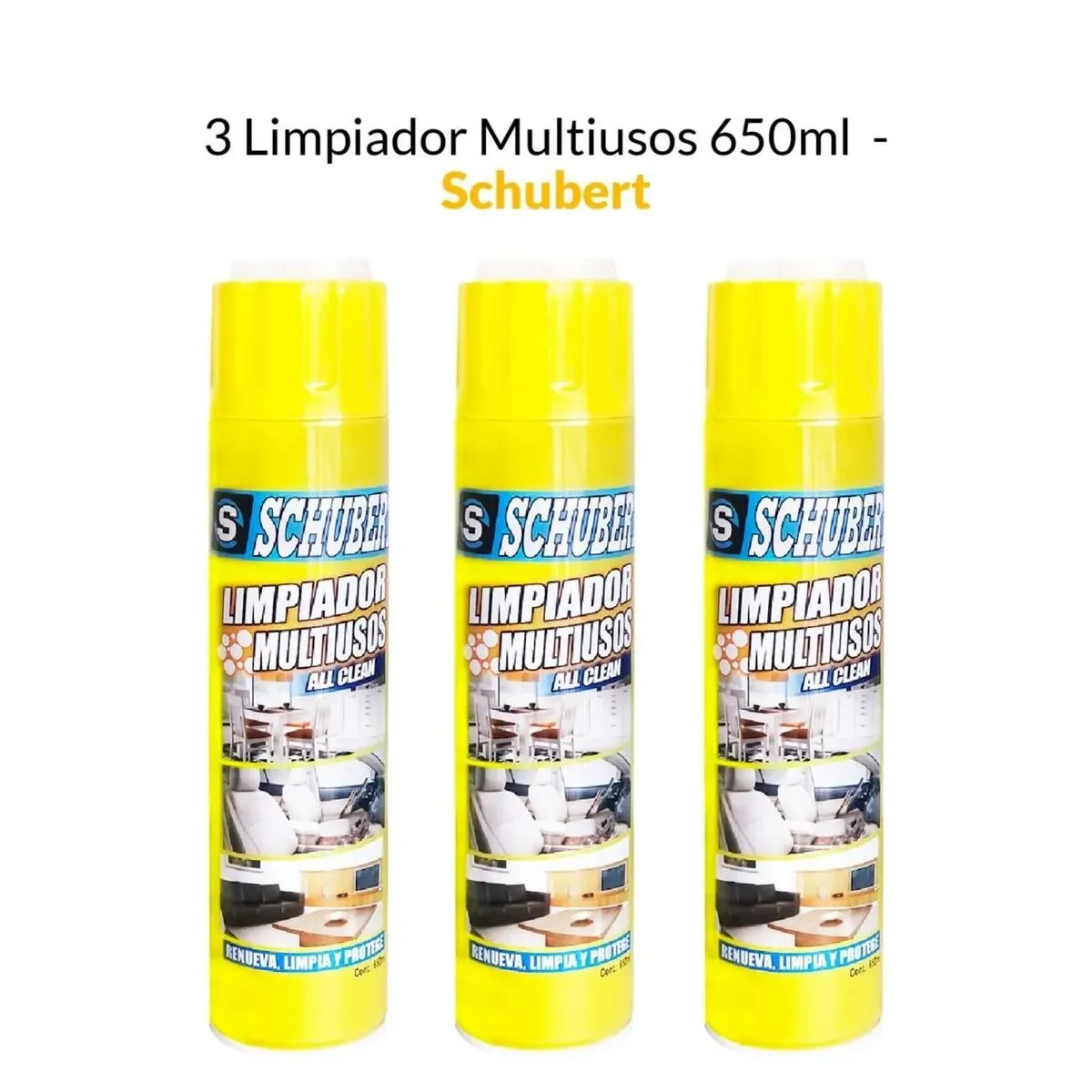 PACK X03 Espuma Limpiadora Multiusos Schubert ORIGINAL - 650 ml — Otros limpiadores