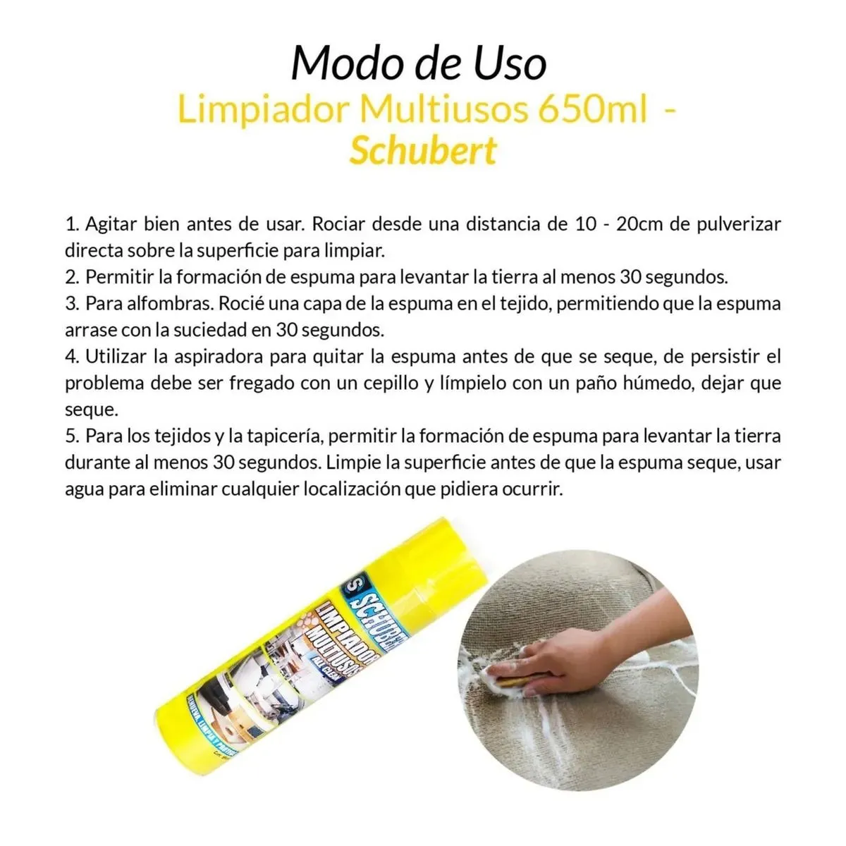 PACK X03 Espuma Limpiadora Multiusos Schubert ORIGINAL - 650 ml