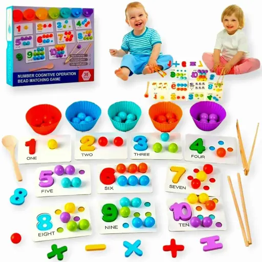 Juego Educativo Clasificación De Cuencos Colores Matemáticas — Juguetes estimulantes de bebés / niños sin baterías