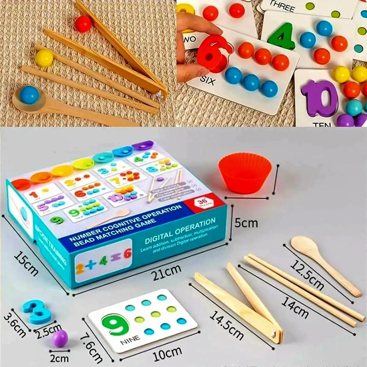 Juego Educativo Clasificación De Cuencos Colores Matemáticas