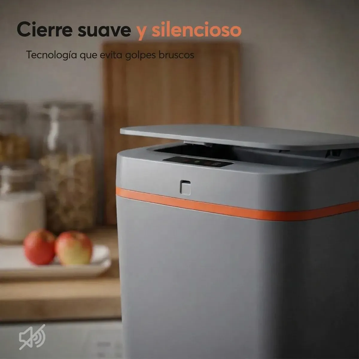 Basurero Inteligente Con Sensor Abre Y Cierra Automático 15L