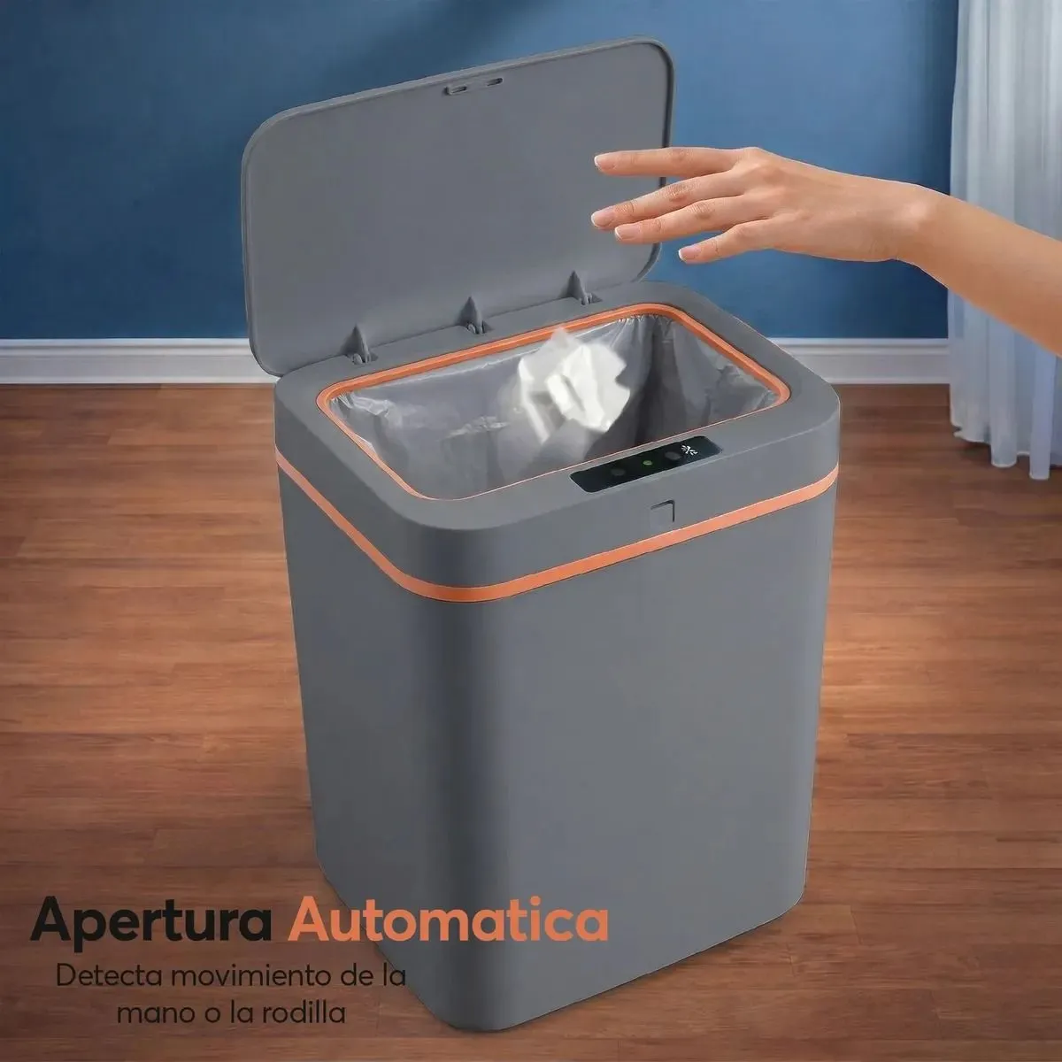 Basurero Inteligente Con Sensor Abre Y Cierra Automático 15L