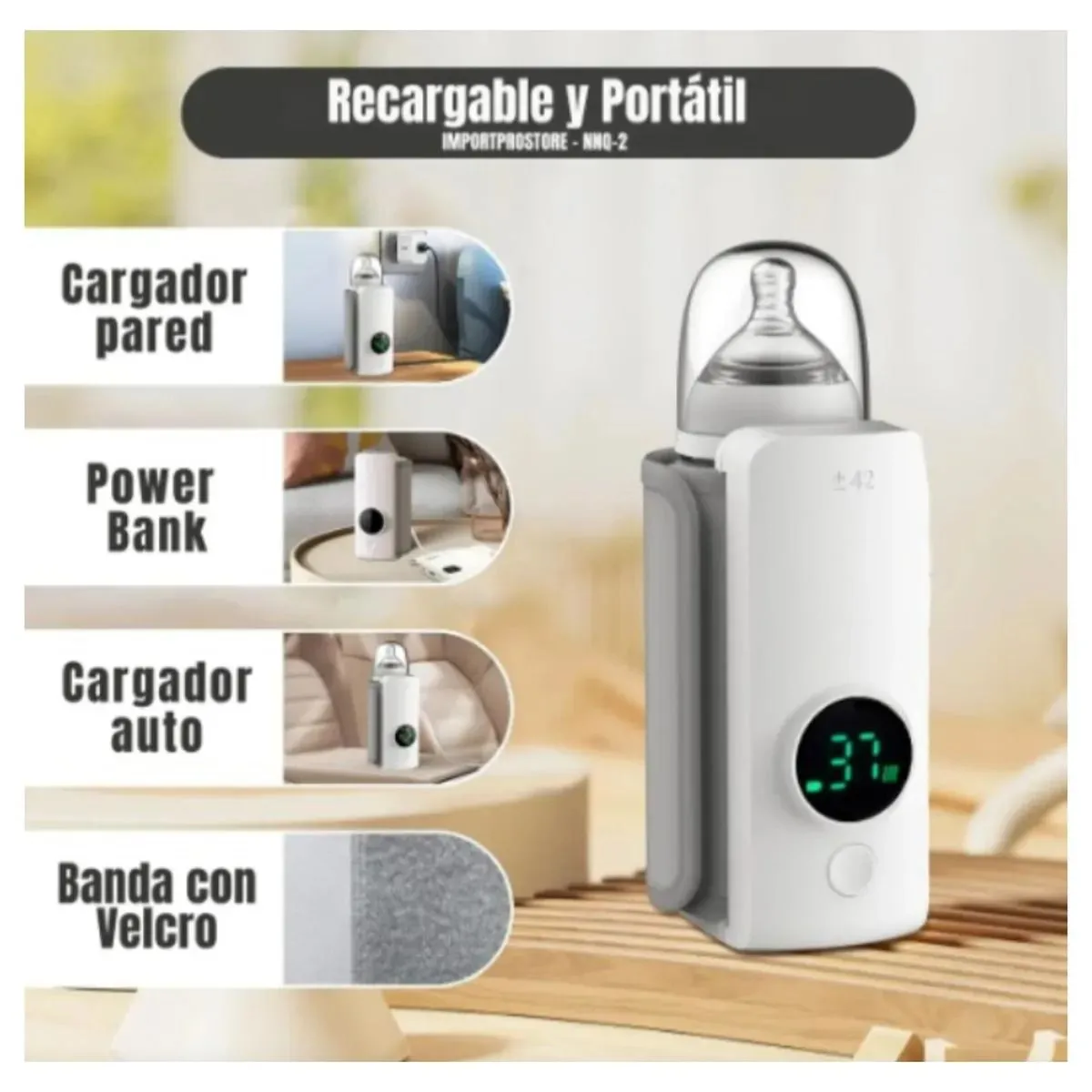 Calentador eléctricos de biberones portátil recargable
