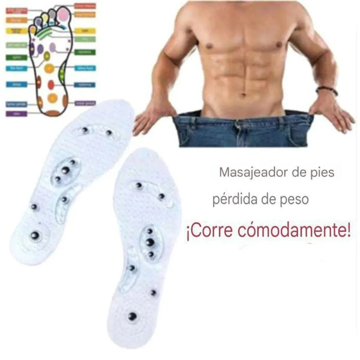 PLANTILLAS MAGNÉTICAS ADELGAZAMIENTO TALLA AJUSTABLE UNISEX